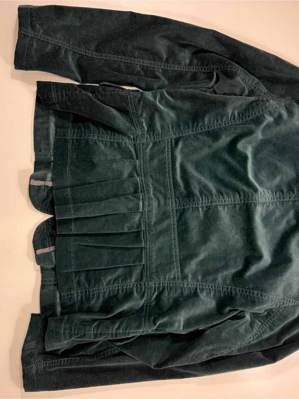 LOFT Deep Green Velvet Blazer with Flap Pockets - Picture 7 of 7